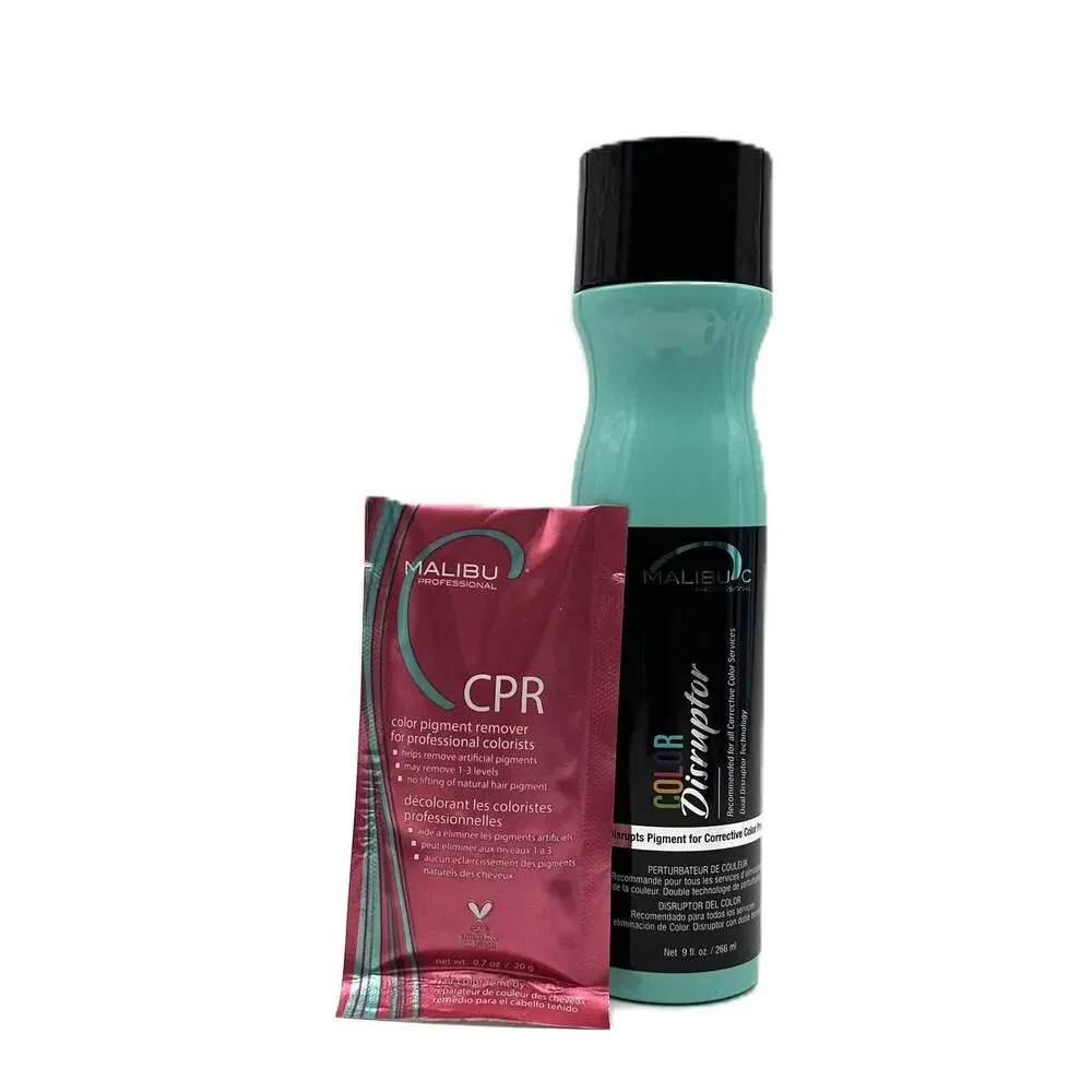 Malibu C Color Disruptor 9 fl.oz & CPR Color Pigment 0.7 oz Duo